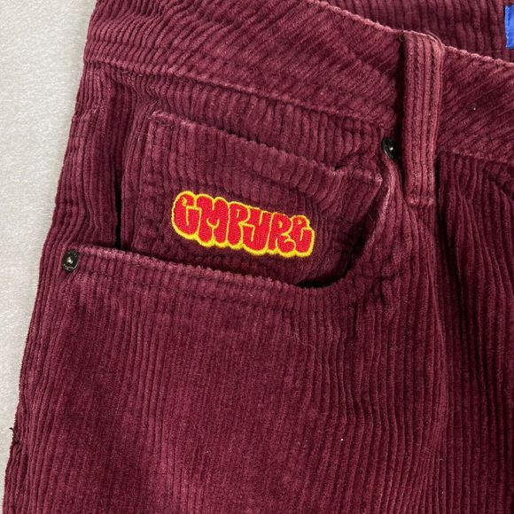 Empyre Pants Mens Size 28x27 Maroon Corduroy Relaxed Baggy Skate Y2K - Picture 4 of 12